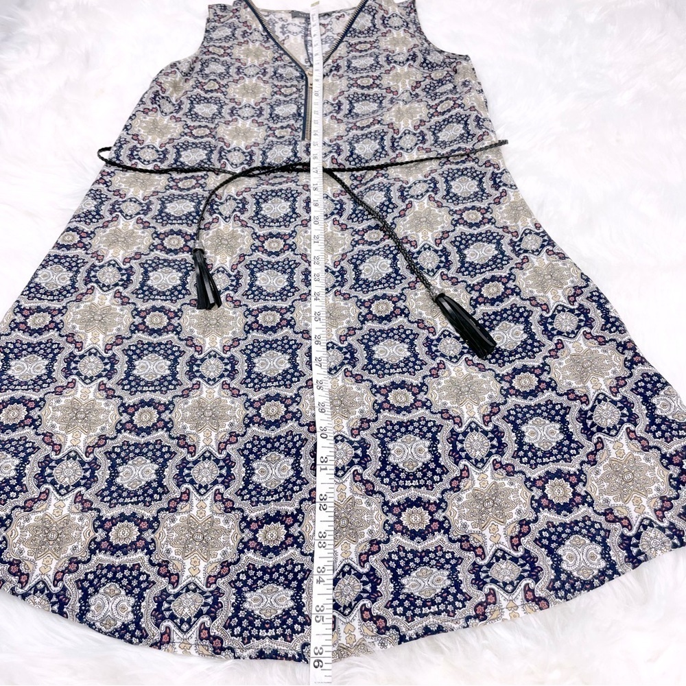 BOHO Midi Dress With Floral Mandala Print Size Small - Picture 3 of 8